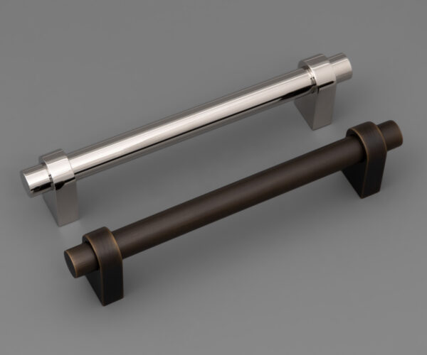 Cabinet Handel in Polished Nickel and Burnished Bronze Finish